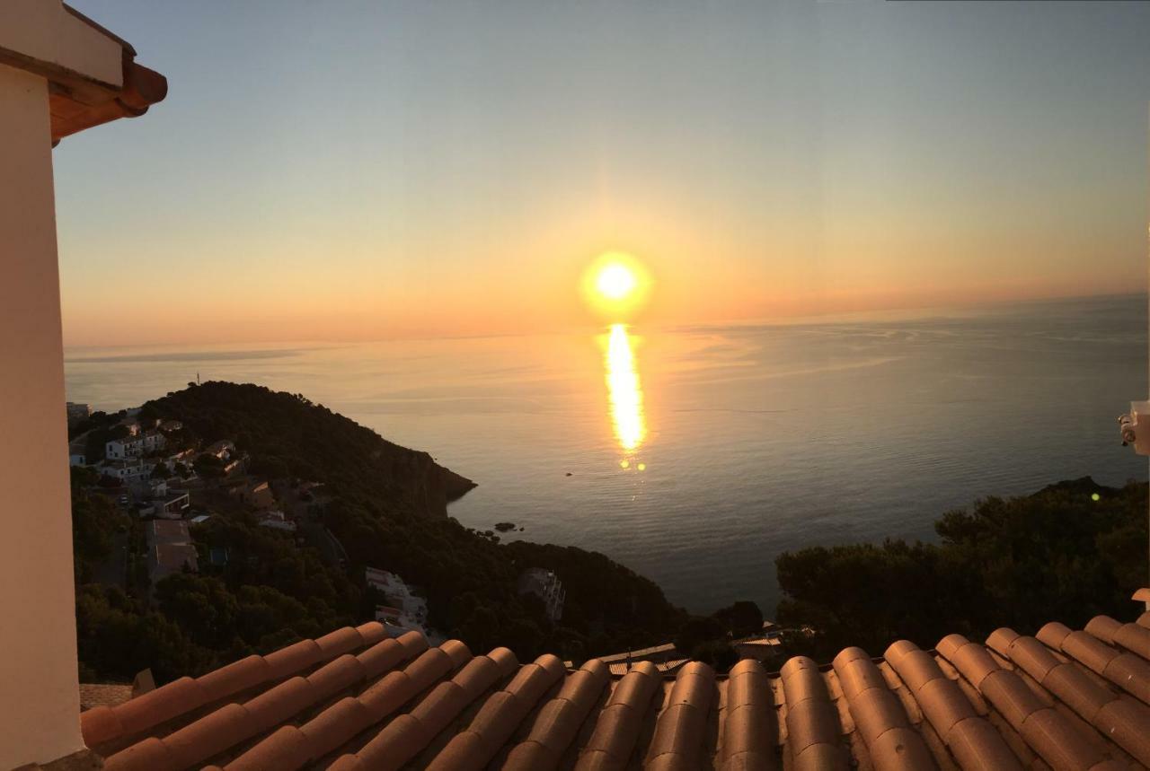 Casa Blanca De Begur Con Vistas Al Mar Y Piscina别墅 外观 照片